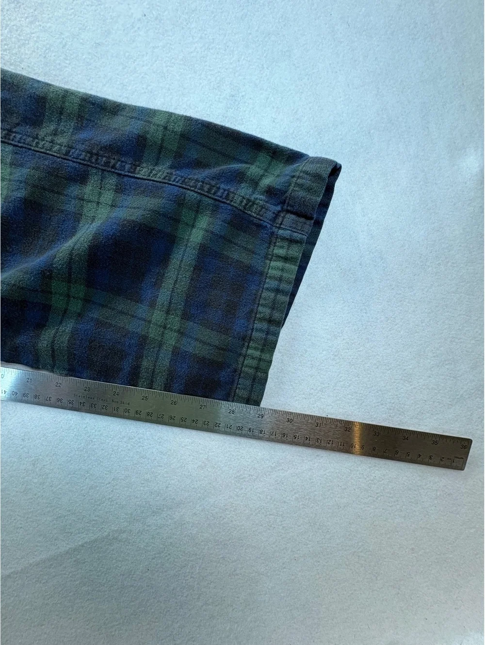 Eddie Bauer Men’s Flannel Plaid Lounge Pants Medium Blue Green Drawstring